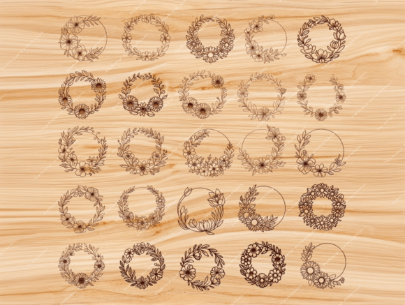 Circle Frame Svg Floral Circle Svg