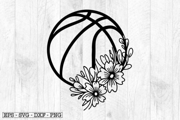Floral Basketball Svg File