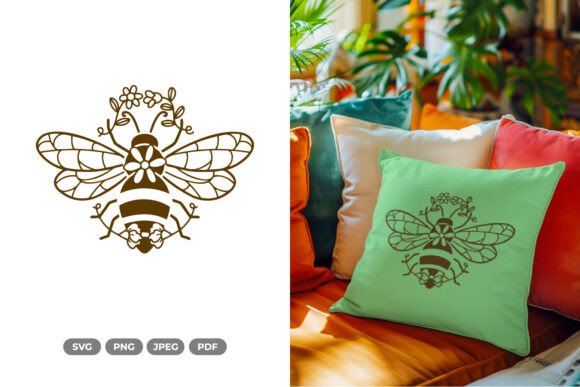 Floral Bee SVG Clipart Review