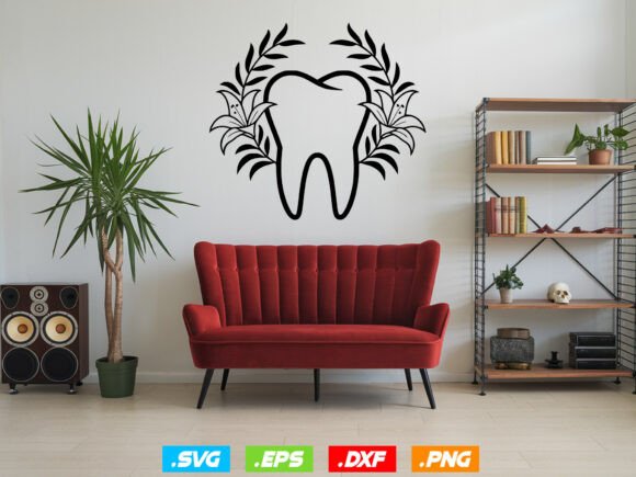 Floral Dentist SVG, Dental Tooth Svg
