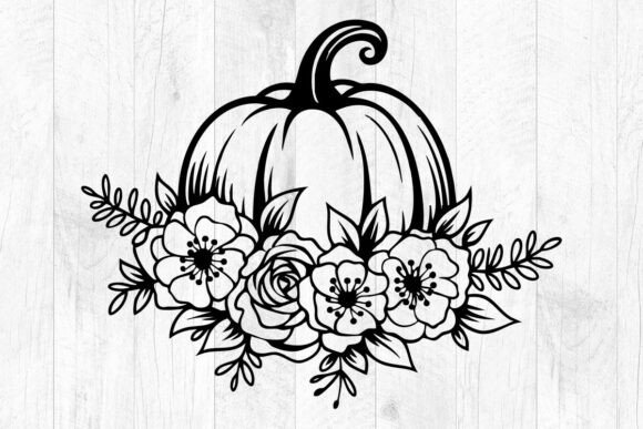 Floral Pumpkin Svg, Pumpkin Svg,Fall Svg