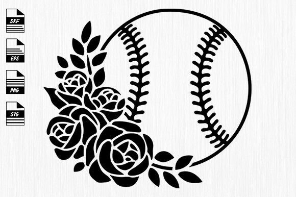 Floral Softball Svg,Softball Player Svg