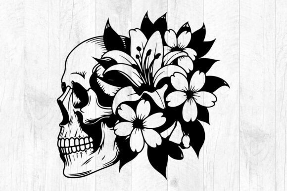 Flower Skull Svg: A Unique Embroidery Design