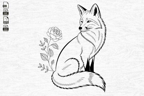 Fox Svg, Floral Fox, Cute Animal