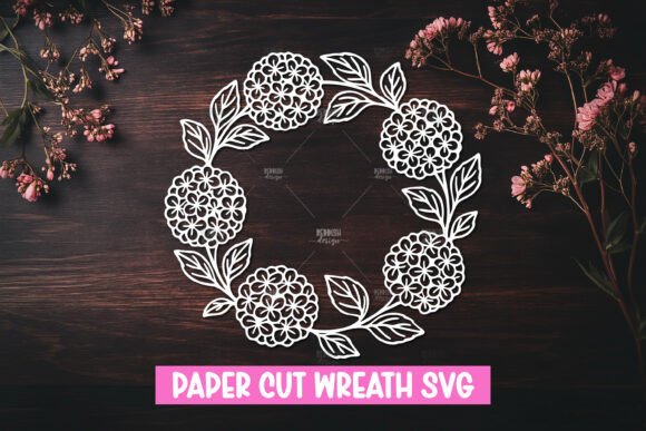 Paper Cut Floral Wreath SVG Paper Cutti